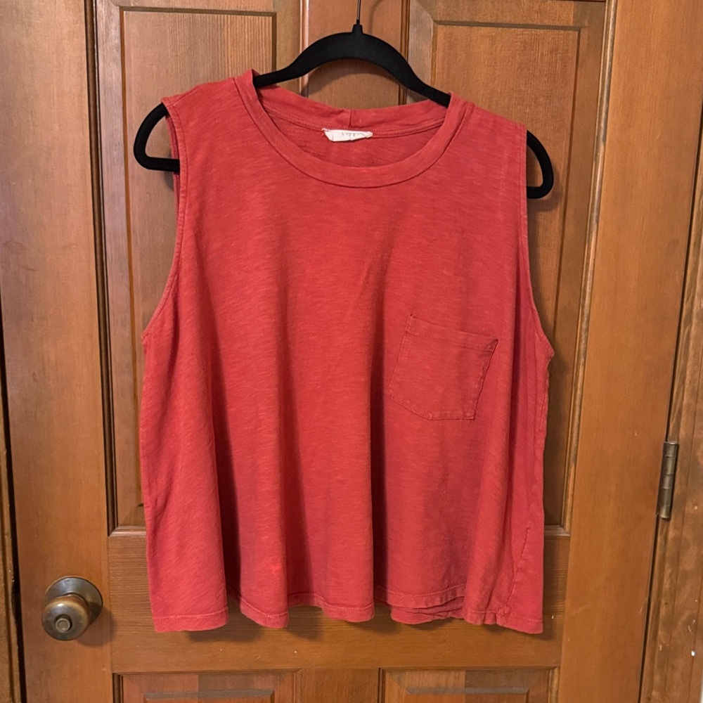 Lush Red Muscle Tee for Women